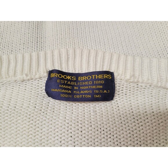 Vintage Brooks Brothers Mens Cotton Golf Sweater Medium - Picture 9 of 10